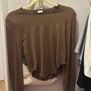 Brown Aritzia Wilfred Long sleeve